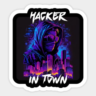 Hacker in Town 3 Sticker